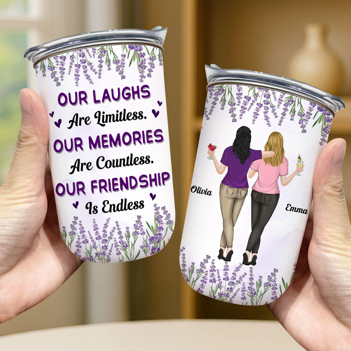 Our Laughs Our Memories - Personalized Custom 10oz Tumbler - Image 2
