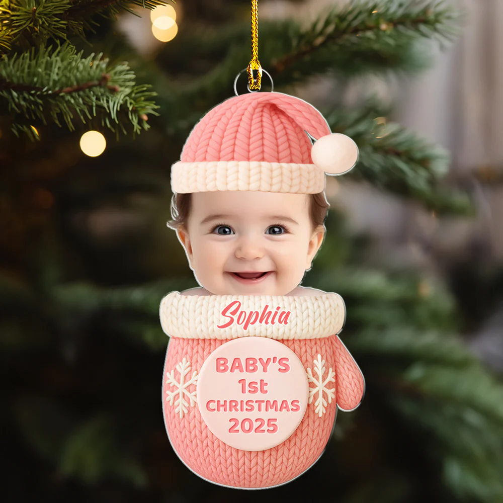 Our Little Miracle First Christmas - Personalized Custom 3D Inflated Effect Acrylic Ornament - Image 3