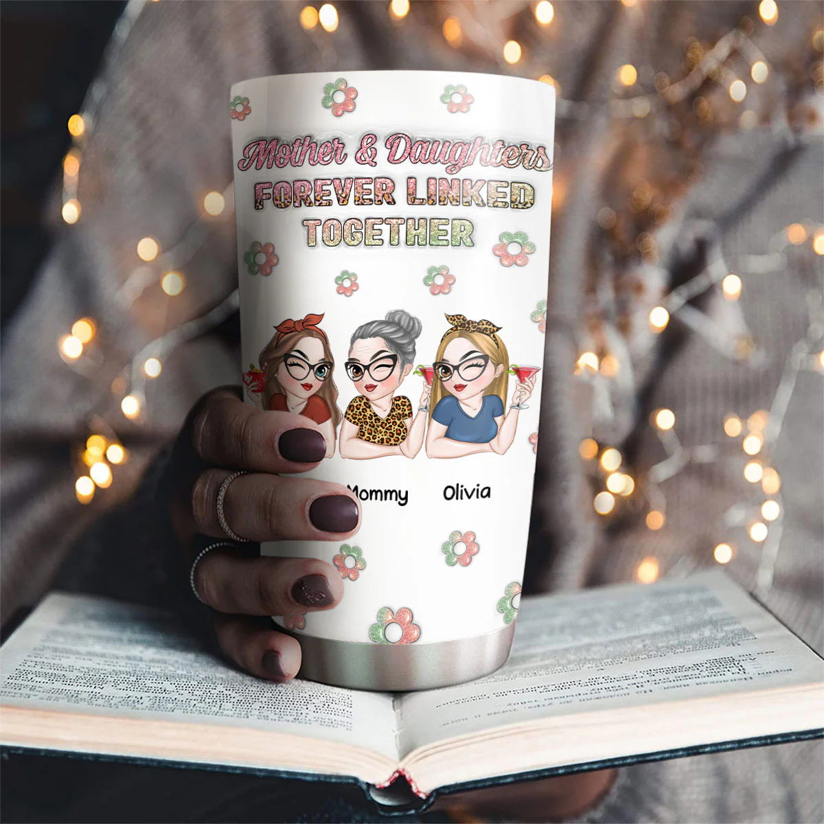 Our Love for You is Unbreakable Mom - Personalized Custom 3D Inflated Effect Tumbler - Image 3