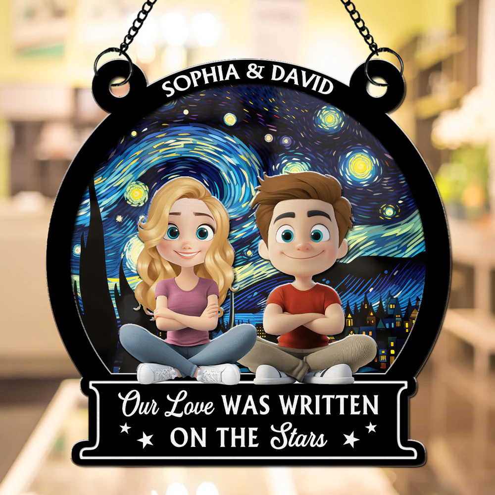 Our Love Is Written On Star - Personalized Custom Suncatcher - Image 4