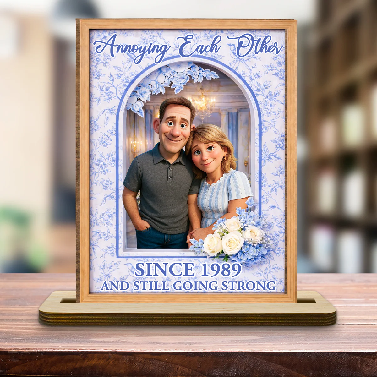 Our Love Our Journey - Personalized Custom 2-Layer Wood Plaque With Flat Base
