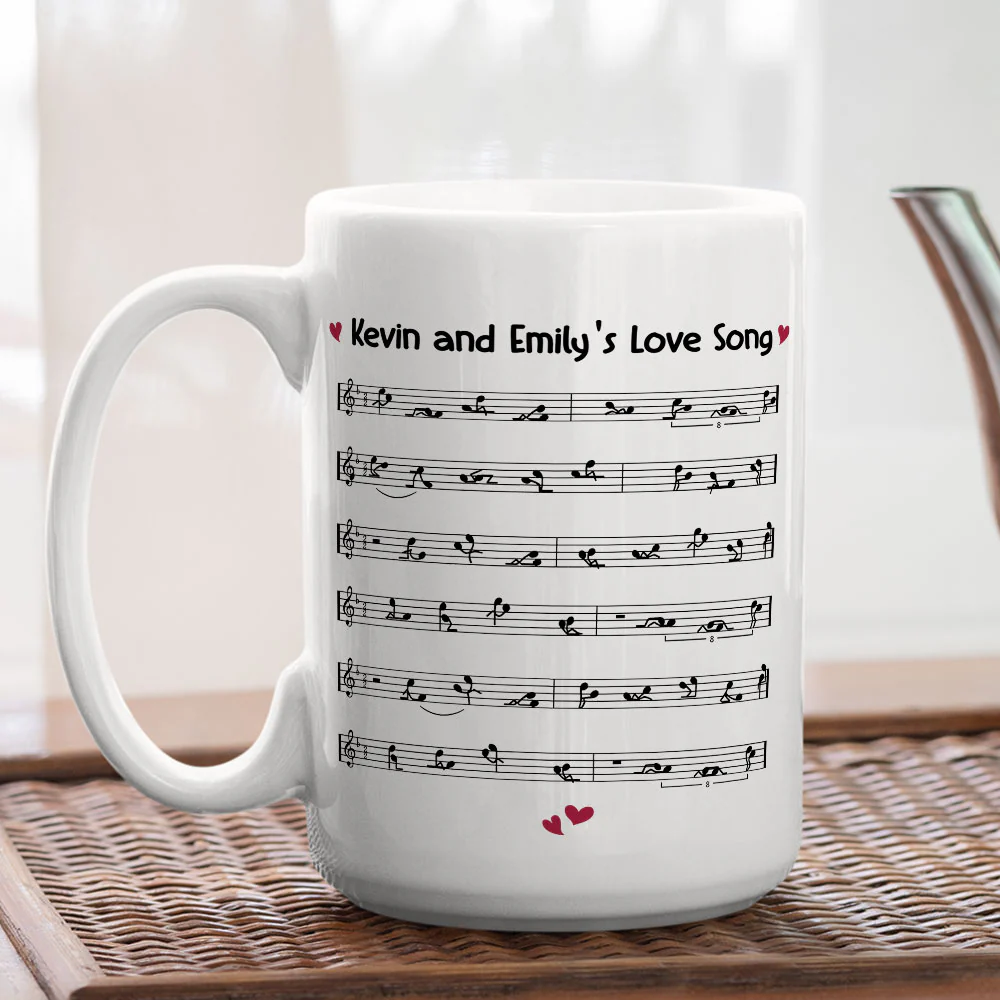Our Love Song - Personalized Custom Coffee Mug - Image 5