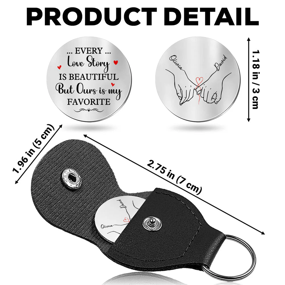 Our Love Story - Personalized Custom Pocket Hug - Image 5