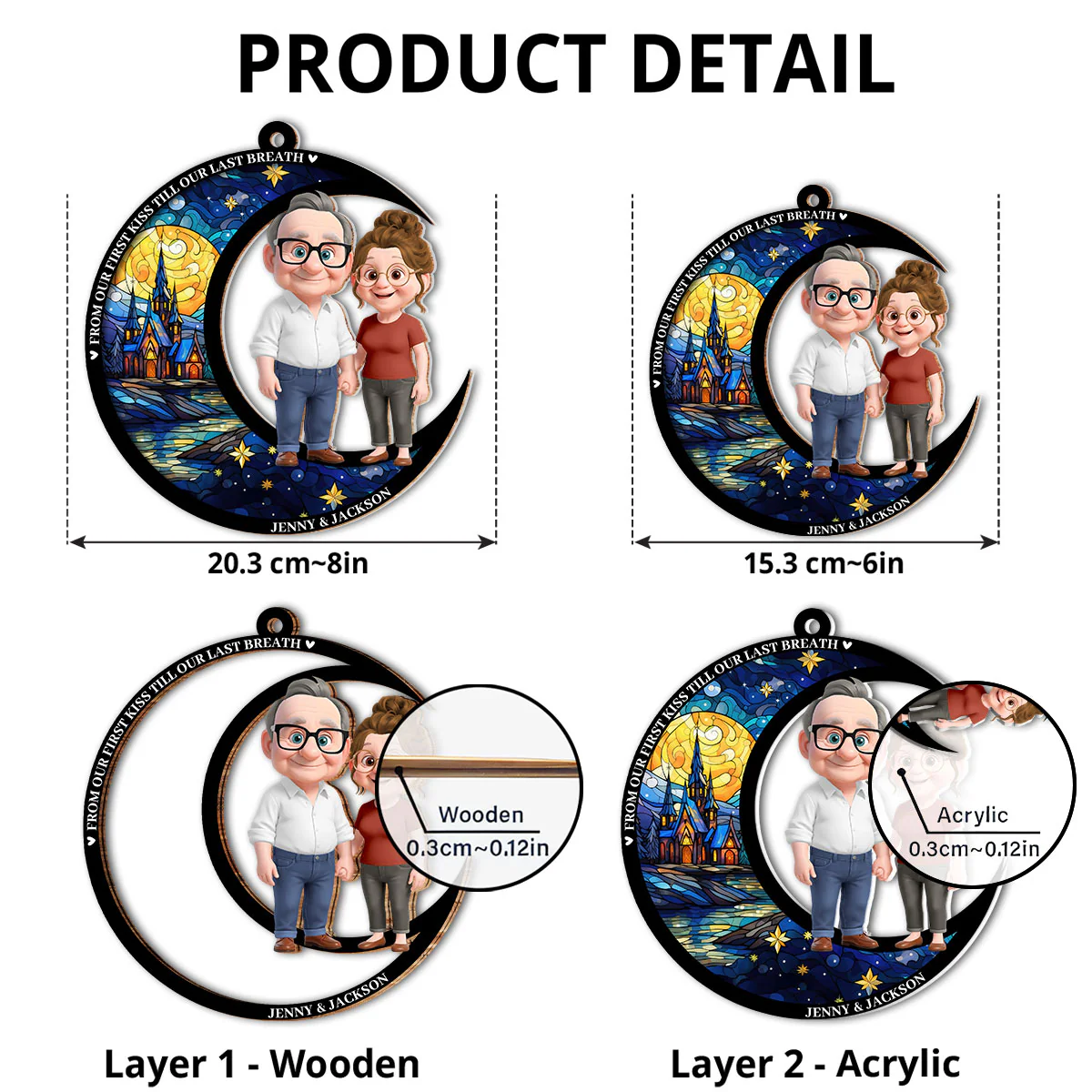 Our Love Through The Years - Personalized Custom Suncatcher - Image 5