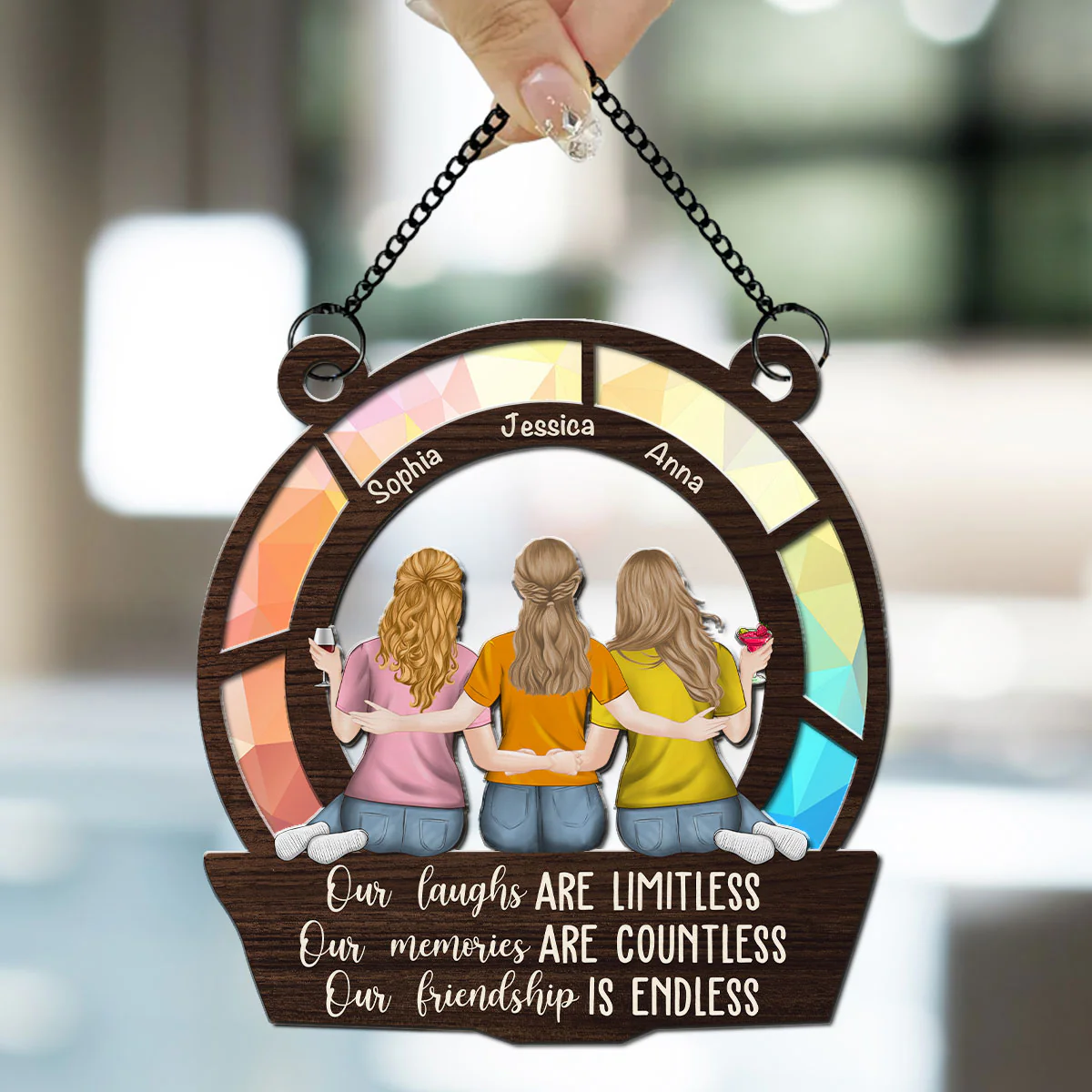 Our Memories Are Countless - Personalized Custom Suncatcher - Image 2