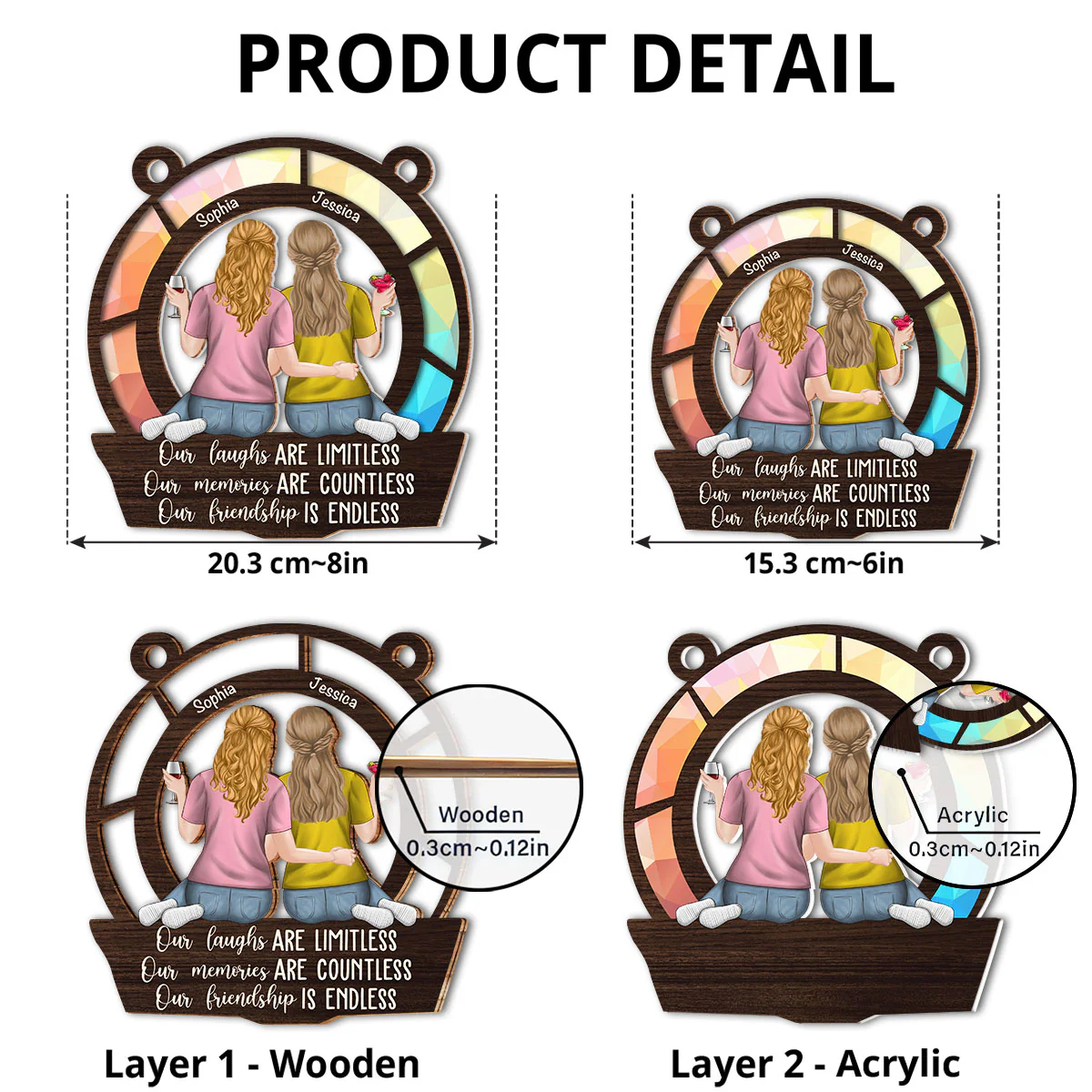 Our Memories Are Countless - Personalized Custom Suncatcher - Image 4