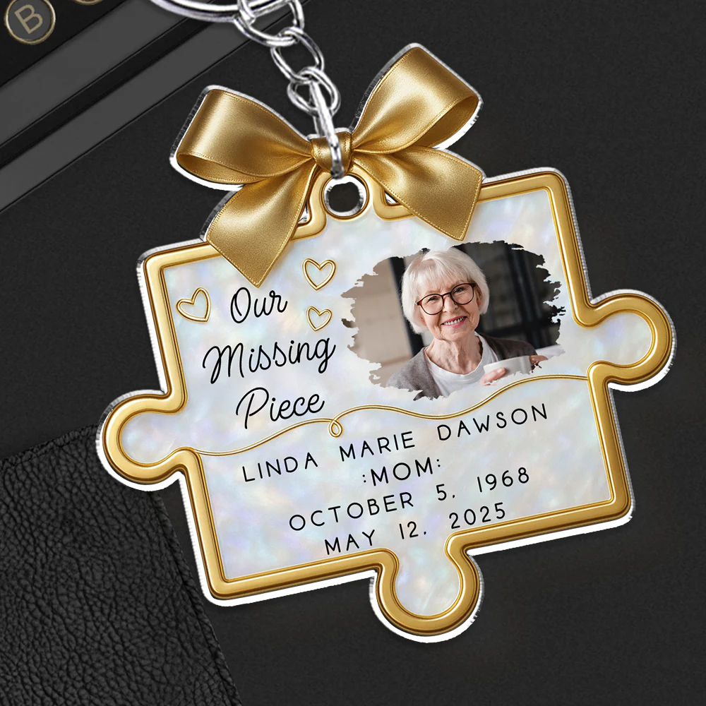 Our Missing Piece In Heaven - Personalized Custom Acrylic Keychain