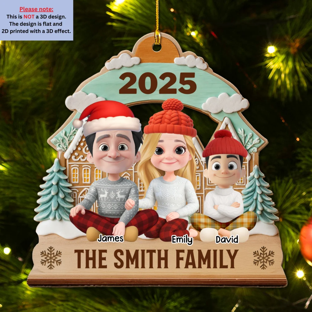Our New Journey Begins Together - Personalized Custom 3D Effect Wood Ornament - Image 5