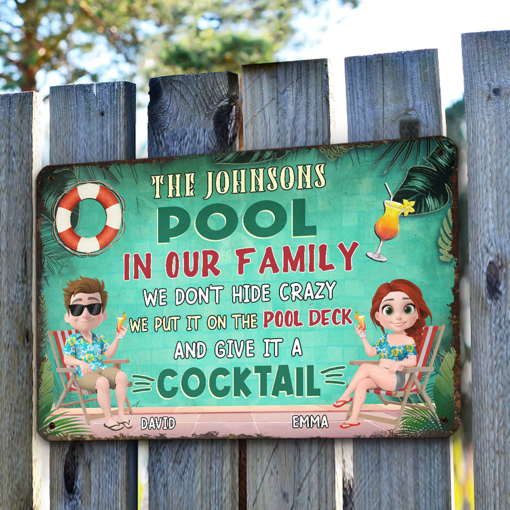 Our Pool - Personalized Custom Metal Sign - Image 2