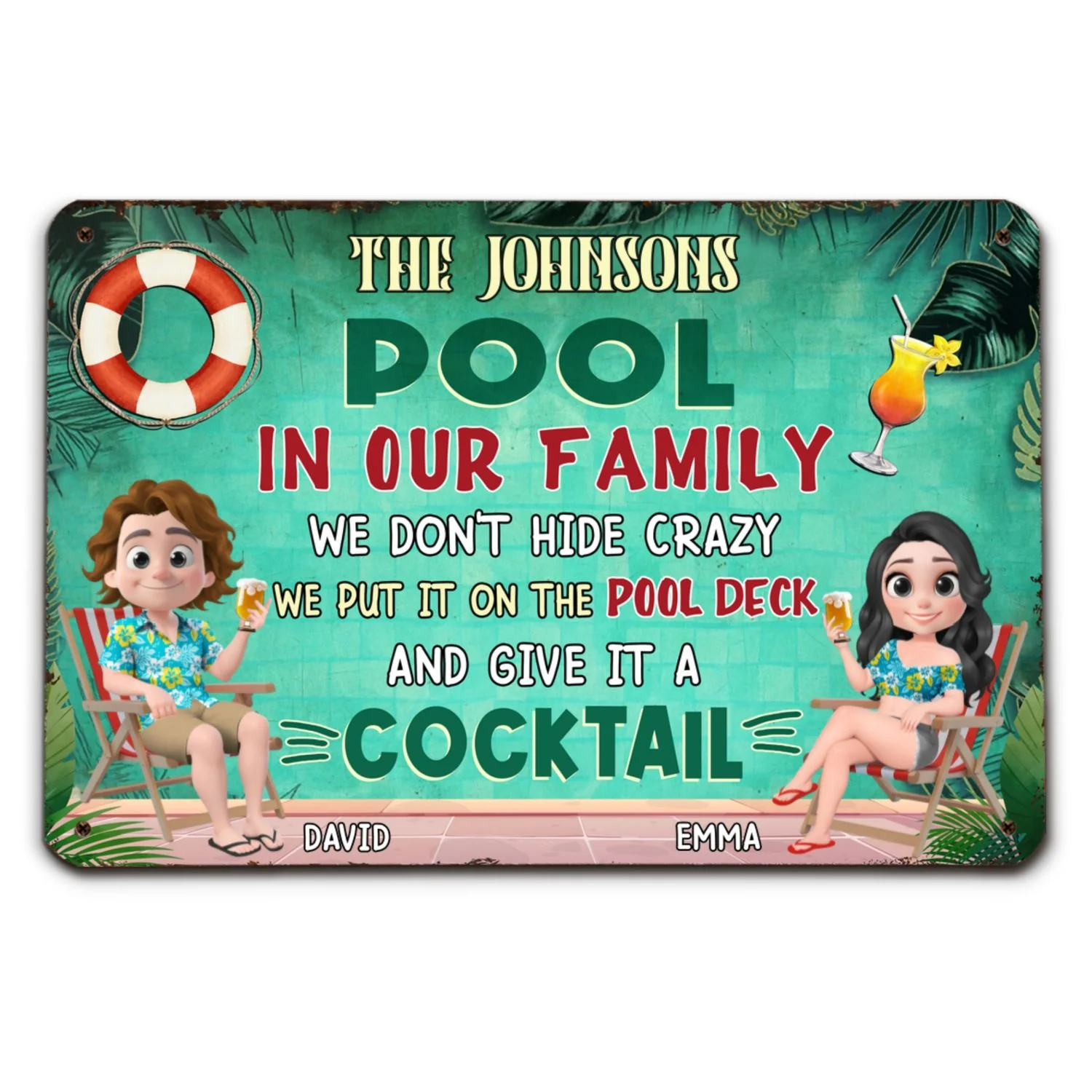 Our Pool - Personalized Custom Metal Sign - Image 6