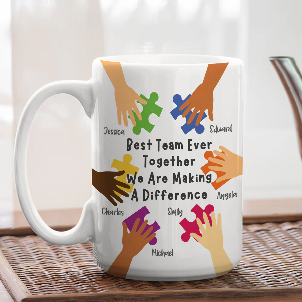 Our Puzzle Our Bond - Personalized Custom Coffee Mug - Image 4