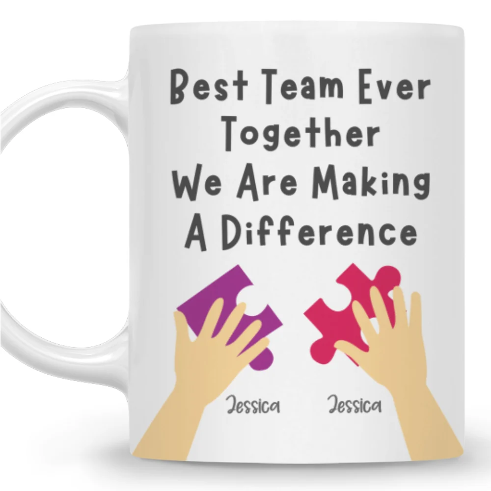 Our Puzzle Our Bond - Personalized Custom Coffee Mug - Image 7
