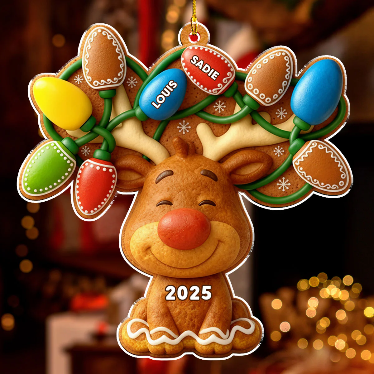 Our Reindeer Crew - Personalized Custom Acrylic Ornament - Image 3