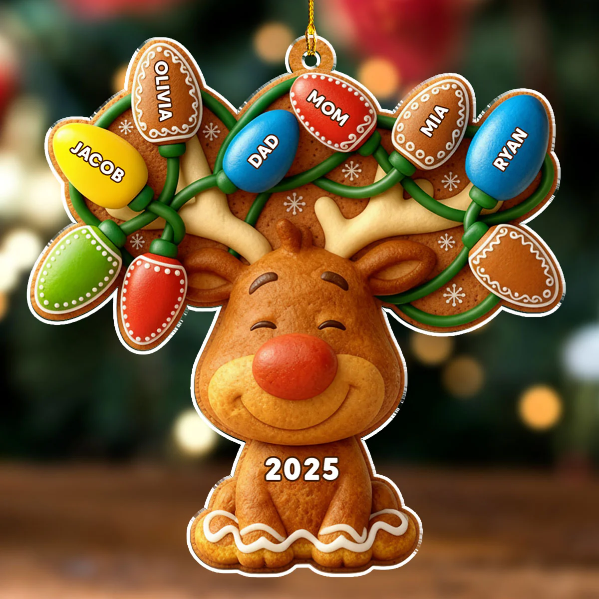 Our Reindeer Crew - Personalized Custom Acrylic Ornament - Image 4