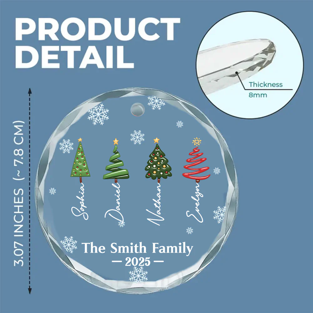 Our Relationship Is Forever - Personalized Custom Glass Ornament - Image 6