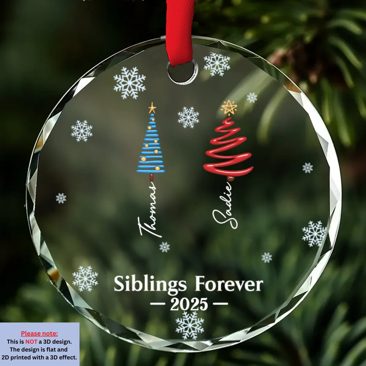Our Relationship Is Forever - Personalized Custom Glass Ornament - Image 7