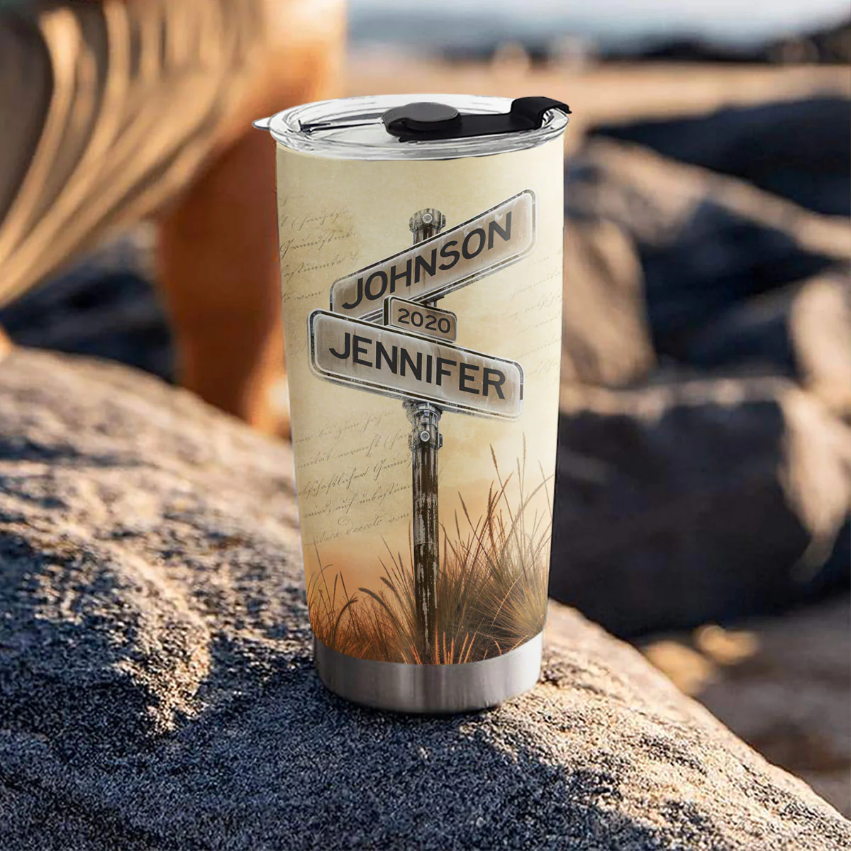 Our Road Of Love - Personalized Custom Tumbler - Image 4
