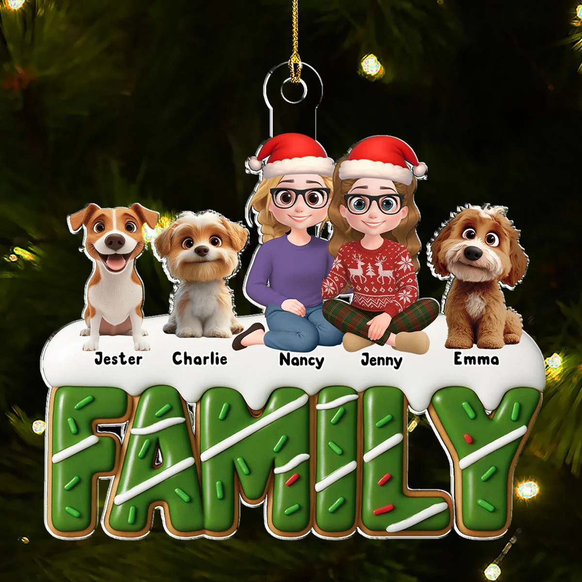 Our Sweetest Christmas - Personalized Custom Acrylic Ornament - Image 4