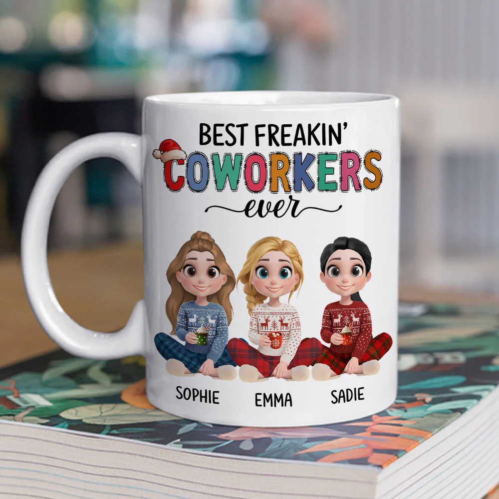 Our Team Glows Brighter Than Lights - Personalized Custom Coffee Mug - Image 2