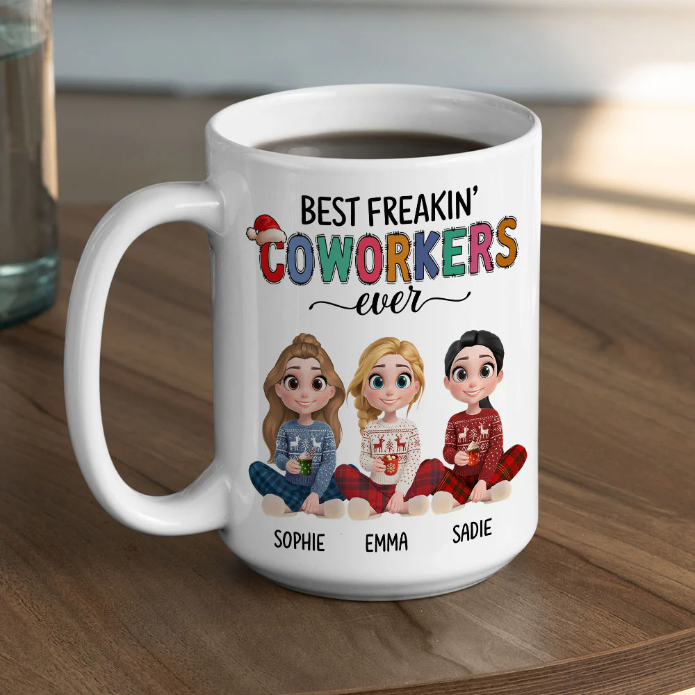 Our Team Glows Brighter Than Lights - Personalized Custom Coffee Mug - Image 4