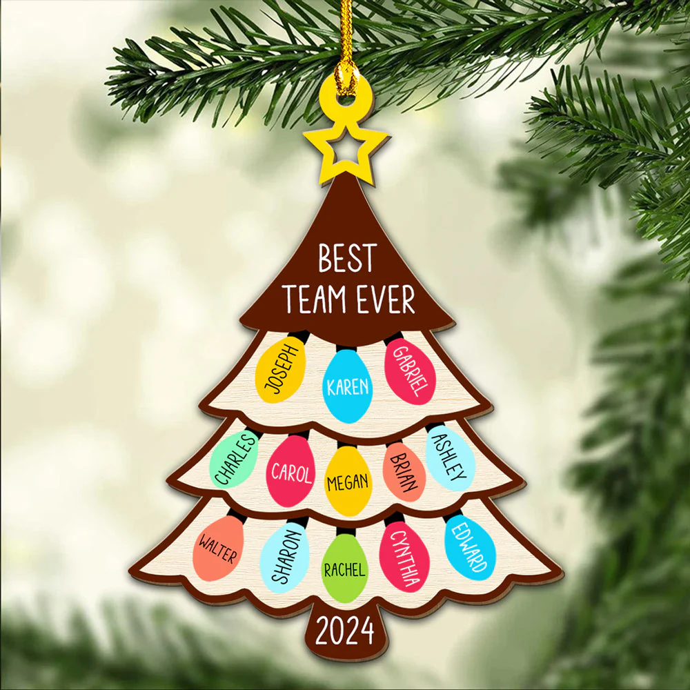 Our Team Is The Best - Personalized Custom Wood Ornament - Image 5