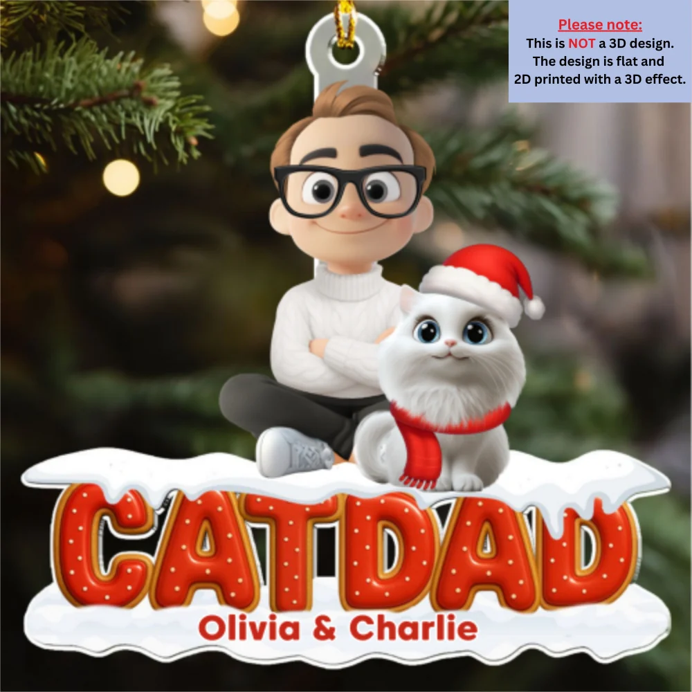 Our Unbroken Bond Cat Ver - Personalized Custom 3D Effect Acrylic Ornament - Image 6