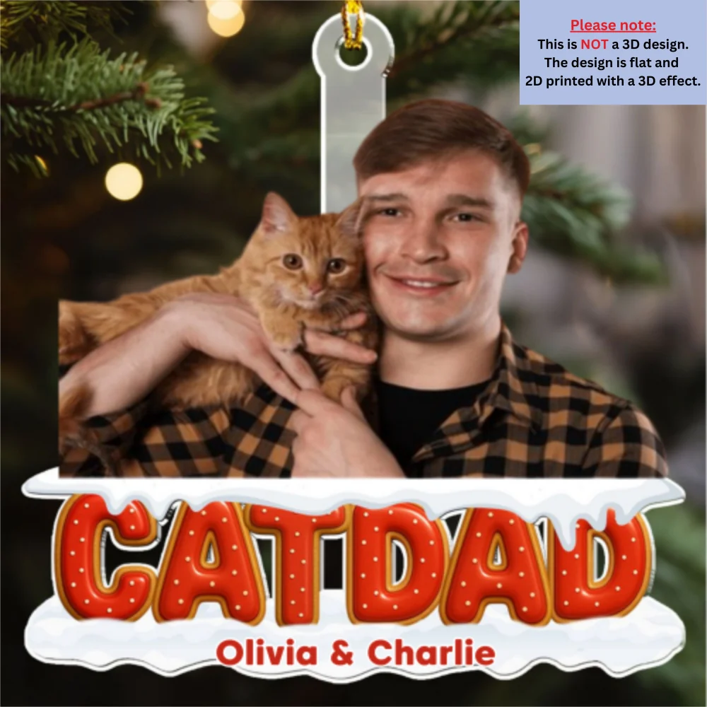 Our Unbroken Bond Cat Ver Photo - Personalized Custom 3D Effect Acrylic Ornament - Image 6