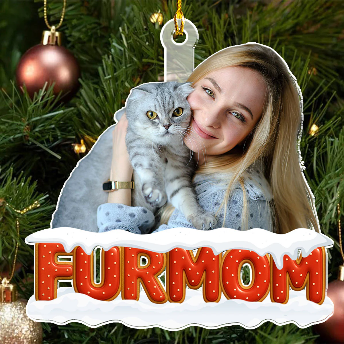 Our Unbroken Bond Fur Ver Photo - Personalized Custom 3D Effect Acrylic Ornament - Image 3