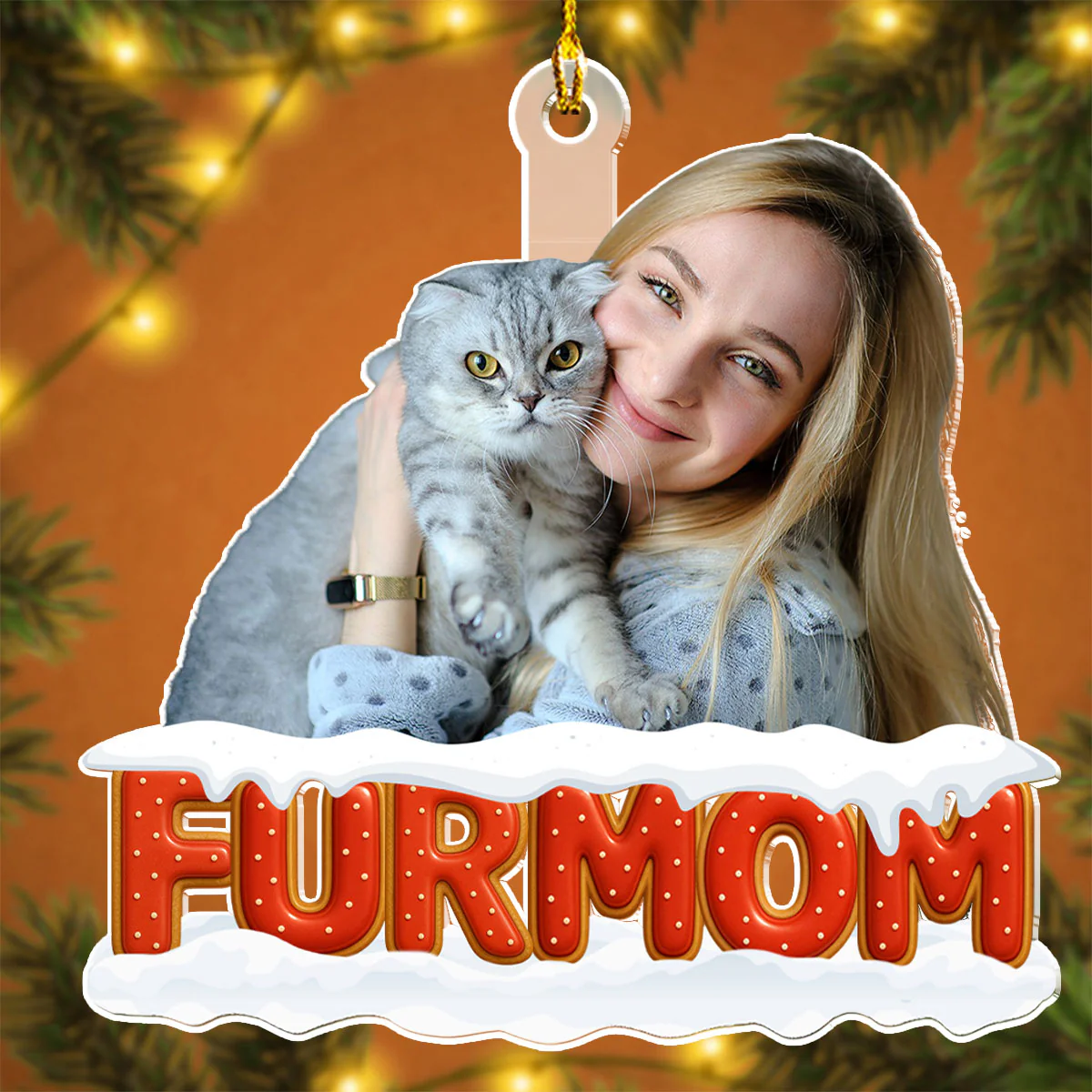 Our Unbroken Bond Fur Ver Photo - Personalized Custom 3D Effect Acrylic Ornament - Image 4