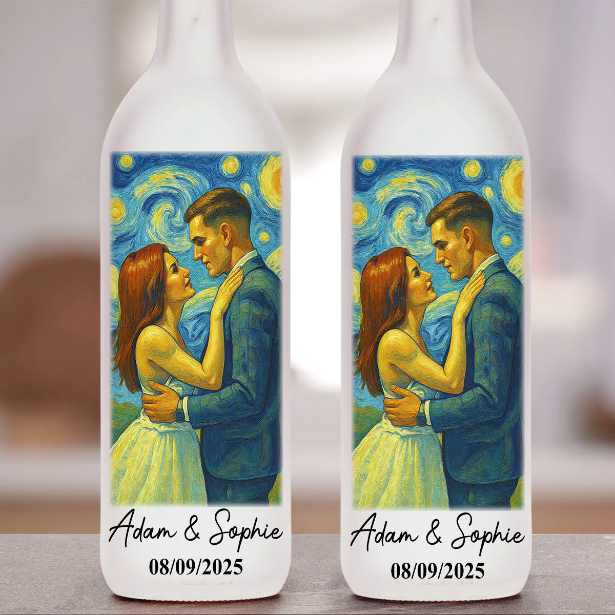 Our Wedding Day Gift - Personalized Custom Bottle Lamp - Image 5