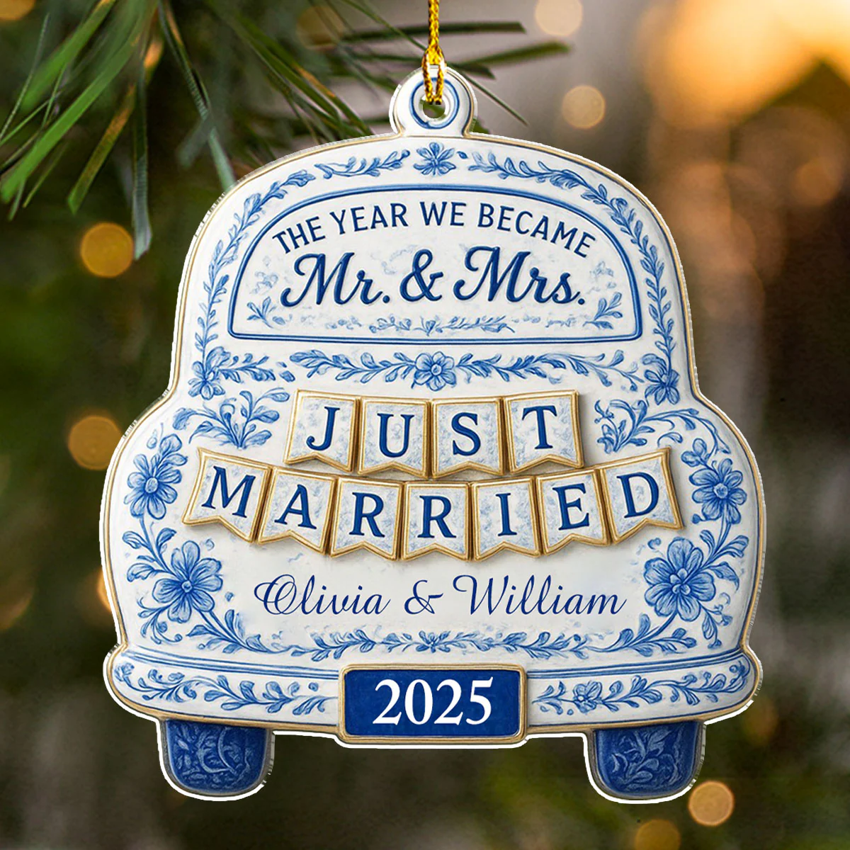 Our Wedding - Personalized Custom Acrylic Ornament - Image 2