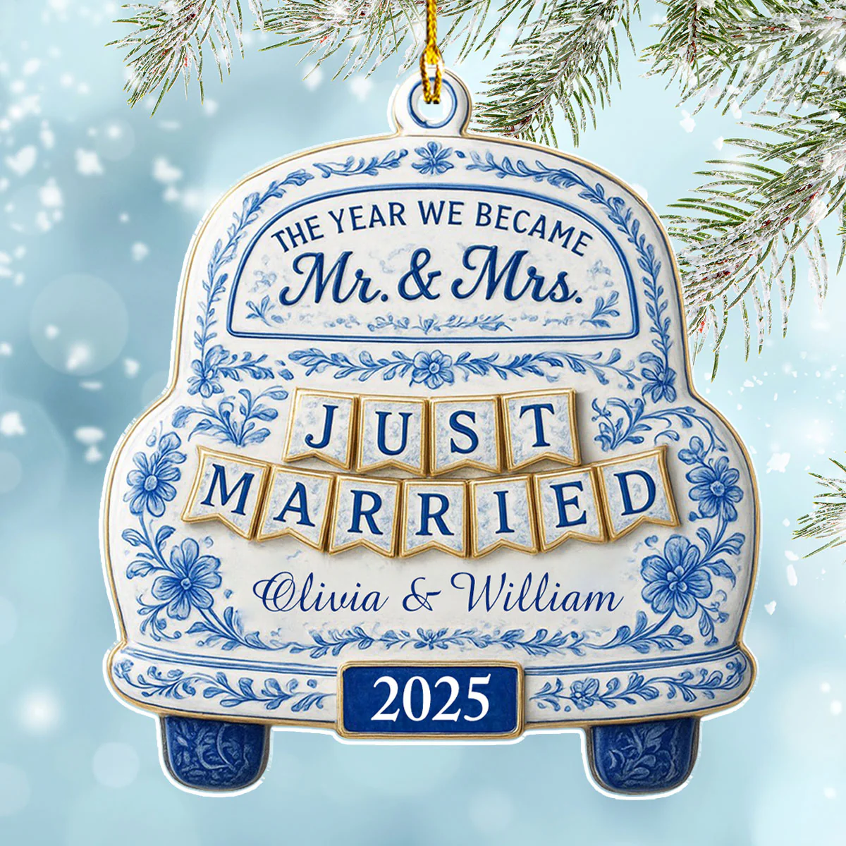 Our Wedding - Personalized Custom Acrylic Ornament - Image 3