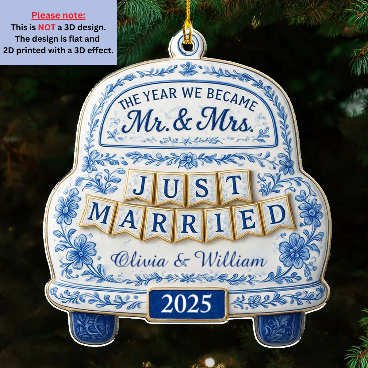 Our Wedding - Personalized Custom Acrylic Ornament - Image 6