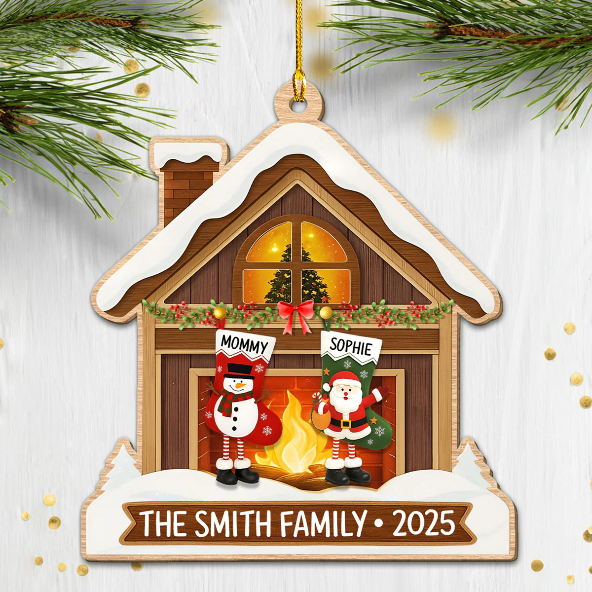 Our Winter Wonderland - Personalized Custom Wood Ornament - Image 4
