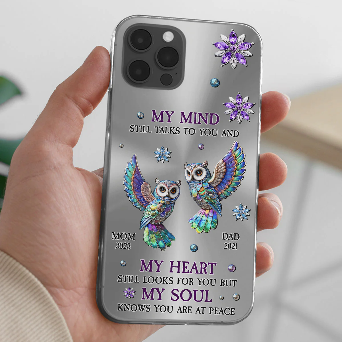 Owl My Mind My Heart My Soul - Personalized Custom Phone Case - Image 4