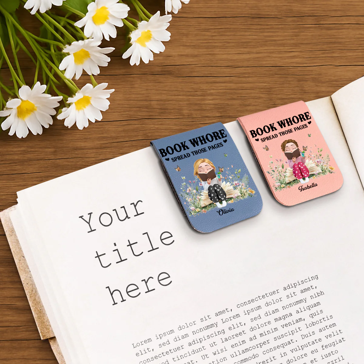 Pages Beg To Be Spread - Personalized Custom Leather Bookmark - Image 2
