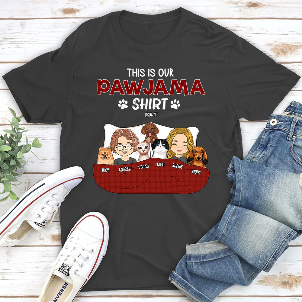 Pajama Shirt Version Couple - Personalized Custom Unisex T-shirt - Image 6