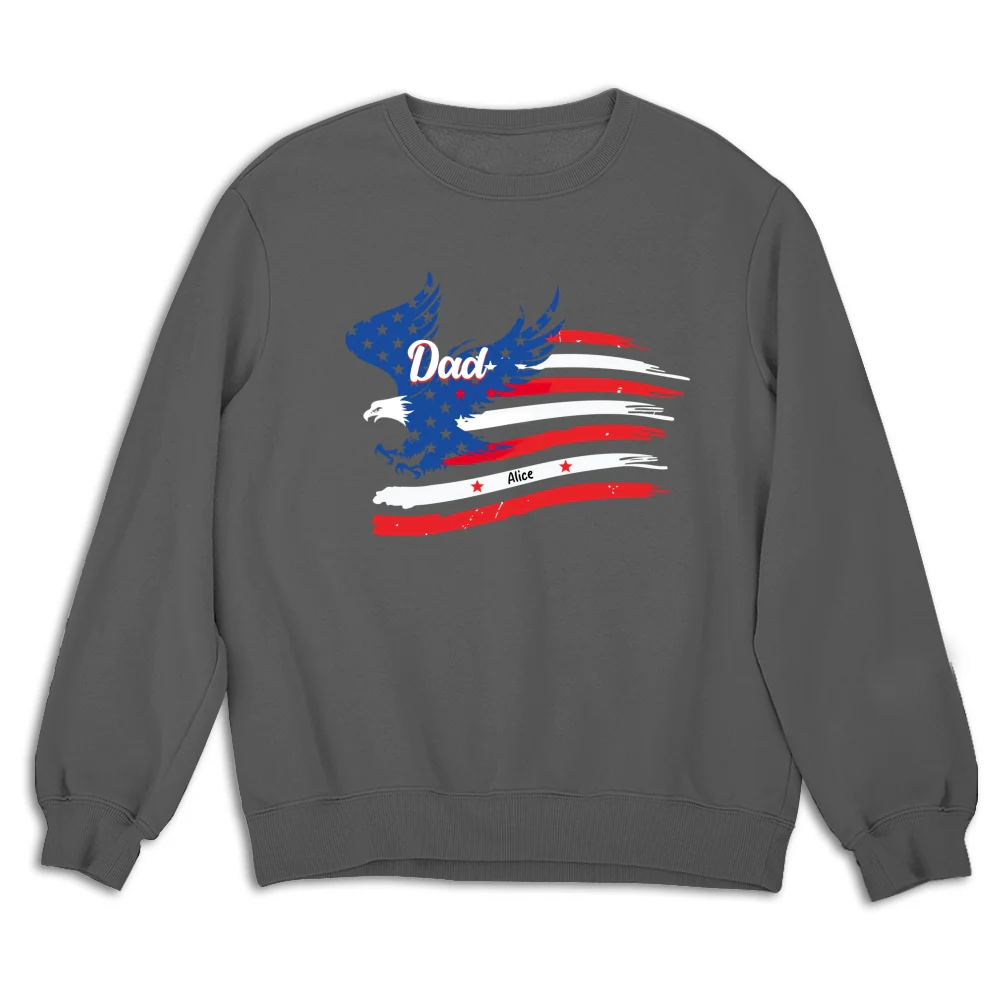 Papa American Flag - Personalized Custom Shirt - Image 14