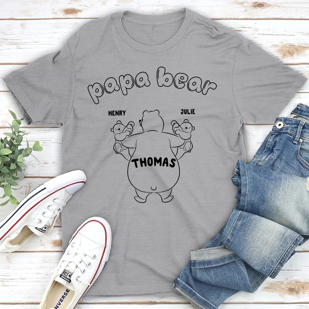 Papa Bear - Personalized Custom Shirt - Image 3