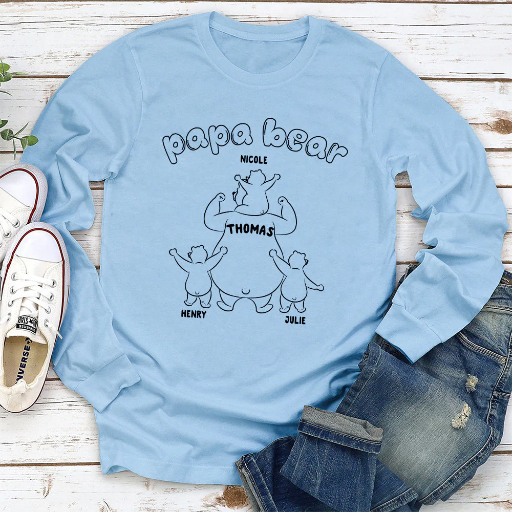 Papa Bear - Personalized Custom Shirt - Image 4