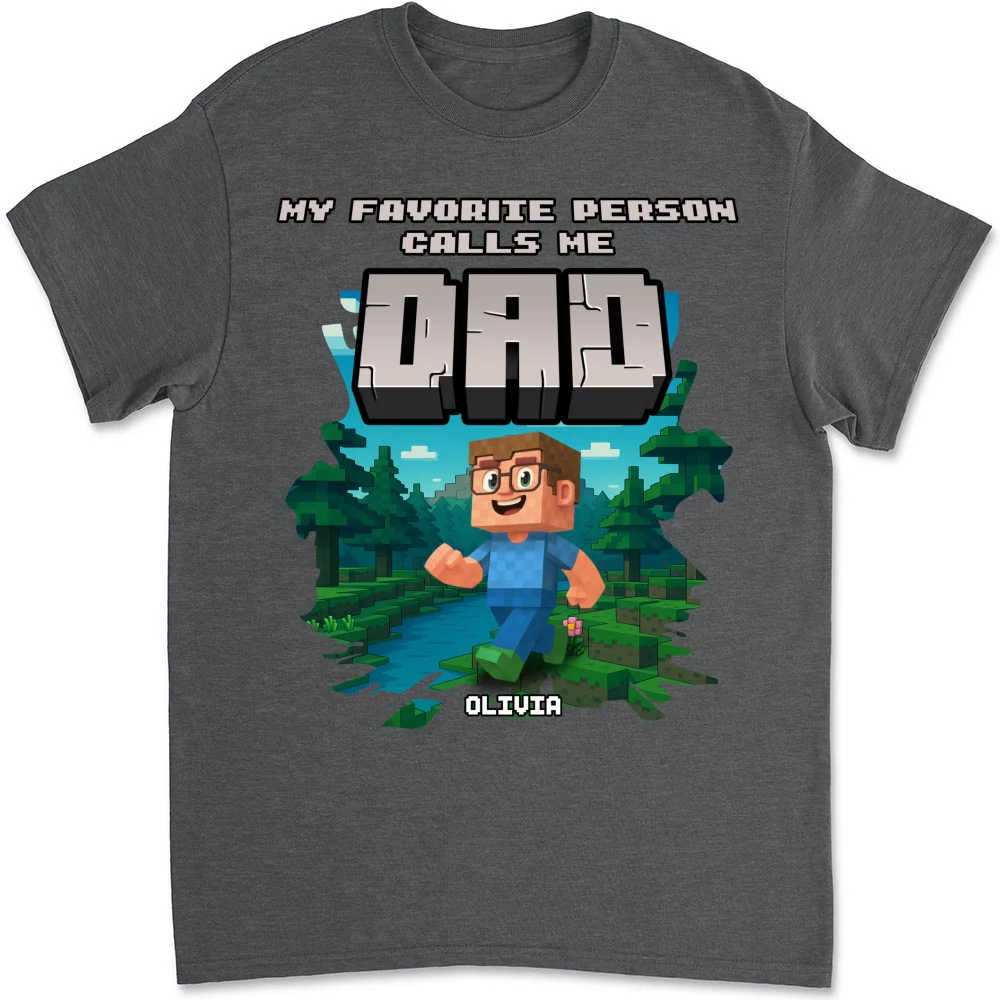 Papa Favorite People - Personalized Custom Shirt - Image 11