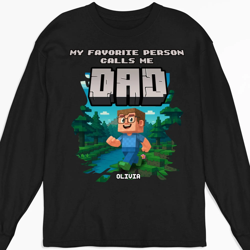 Papa Favorite People - Personalized Custom Shirt - Image 14