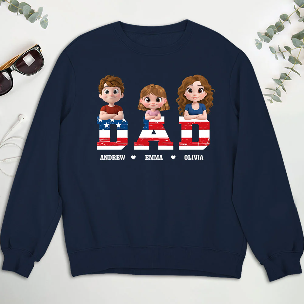 Papa Is The Best - Personalized Custom Shirt - Image 3