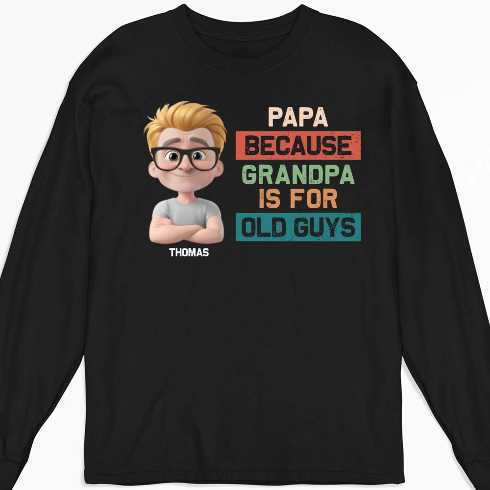 Papa Not Grandpa - Personalized Custom Shirt - Image 11