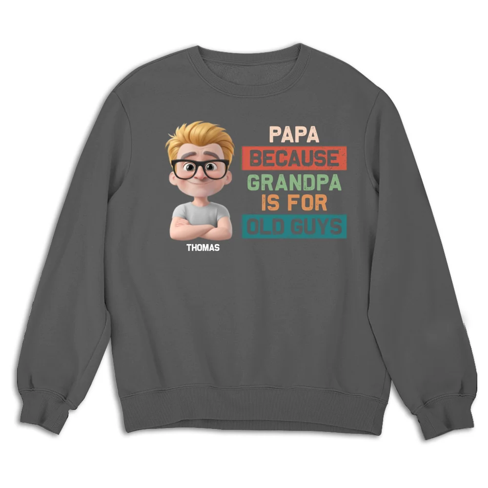 Papa Not Grandpa - Personalized Custom Shirt - Image 15