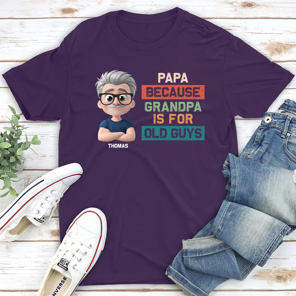 Papa Not Grandpa - Personalized Custom Shirt - Image 2