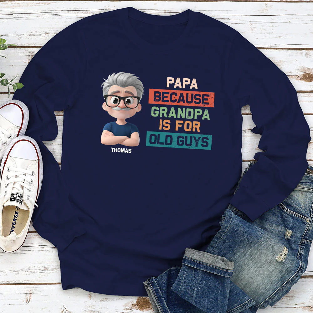 Papa Not Grandpa - Personalized Custom Shirt - Image 3