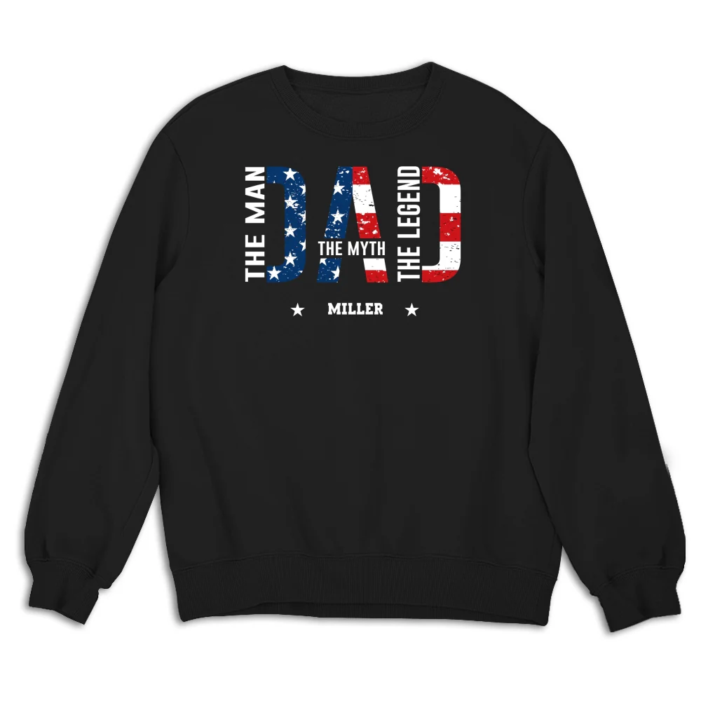 Papa The Man The Myth - Personalized Custom Shirt - Image 13