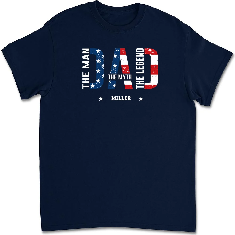 Papa The Man The Myth - Personalized Custom Shirt - Image 9