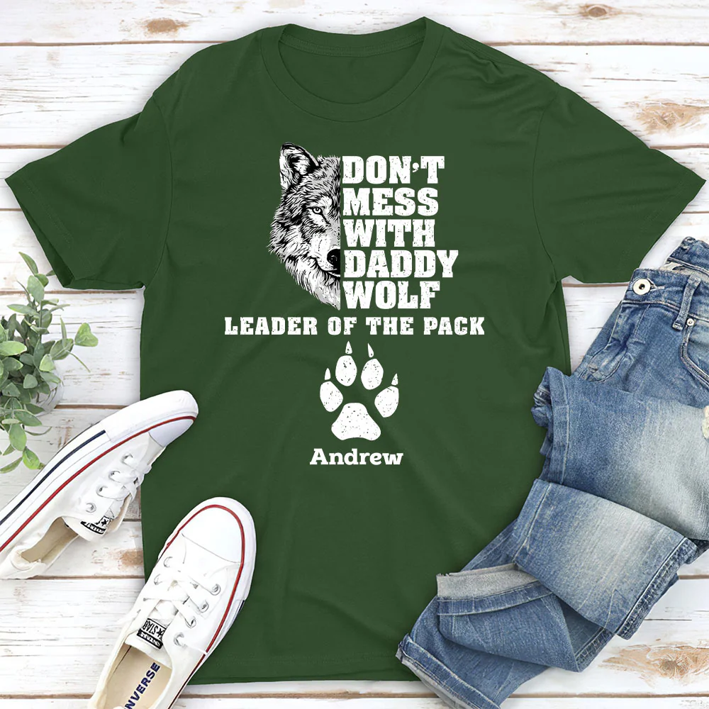 Papa Wolf - Personalized Custom Shirt - Image 2